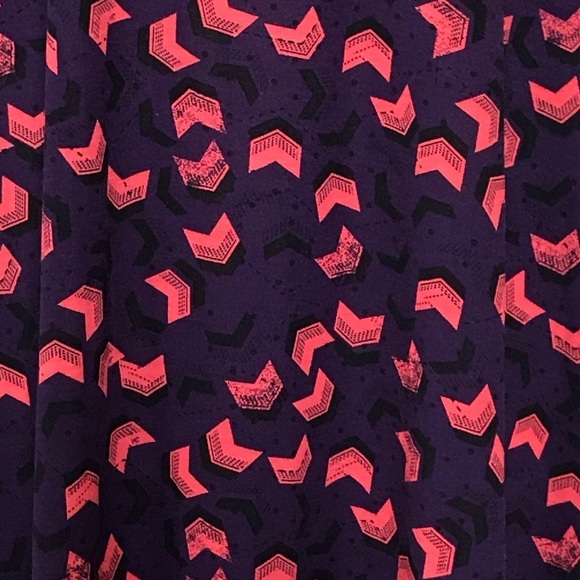 #191 LuLaRoe Comfy Carly Swing Dress Purple and Orange - Picture 2 of 4